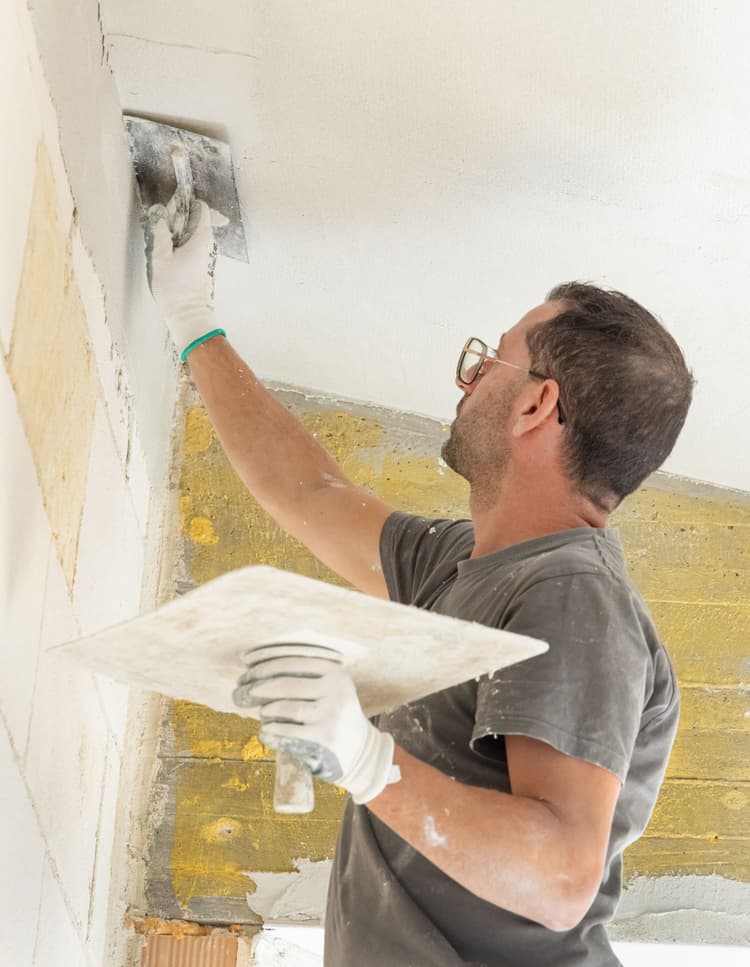 Drywall installation in progress